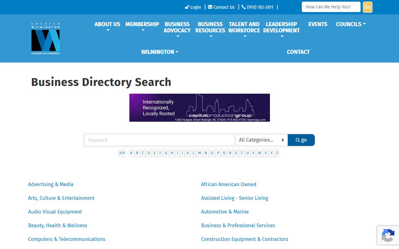 New Hanover County phone directory Wilmington Chamber listings