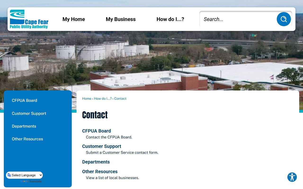 New Hanover County phone numbers CFPUA utility contacts